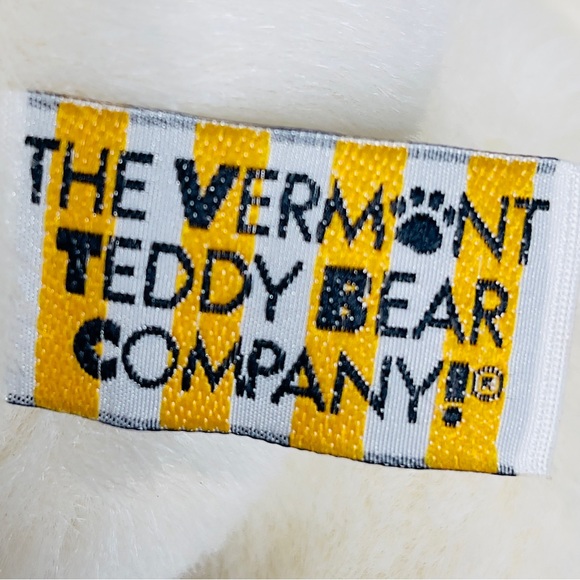 Vermont Teddy Bear White With rotatable Jointed Limbs, Head And Blue Eyes - Picture 11 of 12